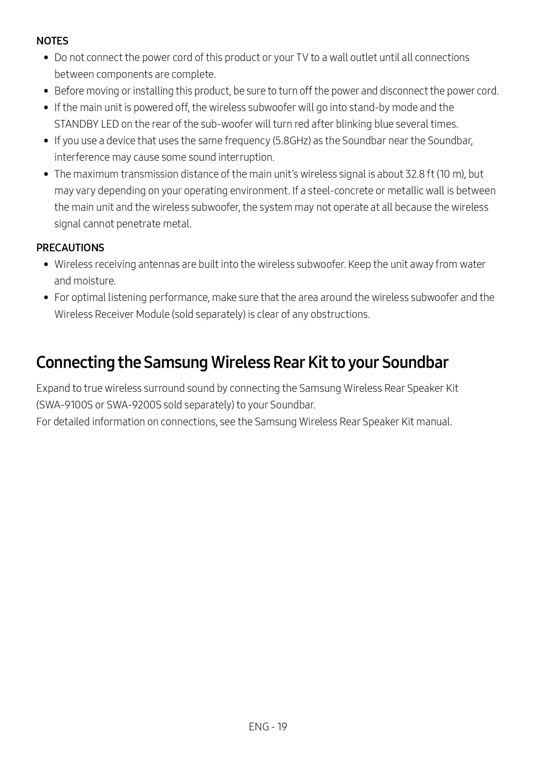 Connecting the Samsung Wireless Rear Kit to your Soundbar Standard HW-B550