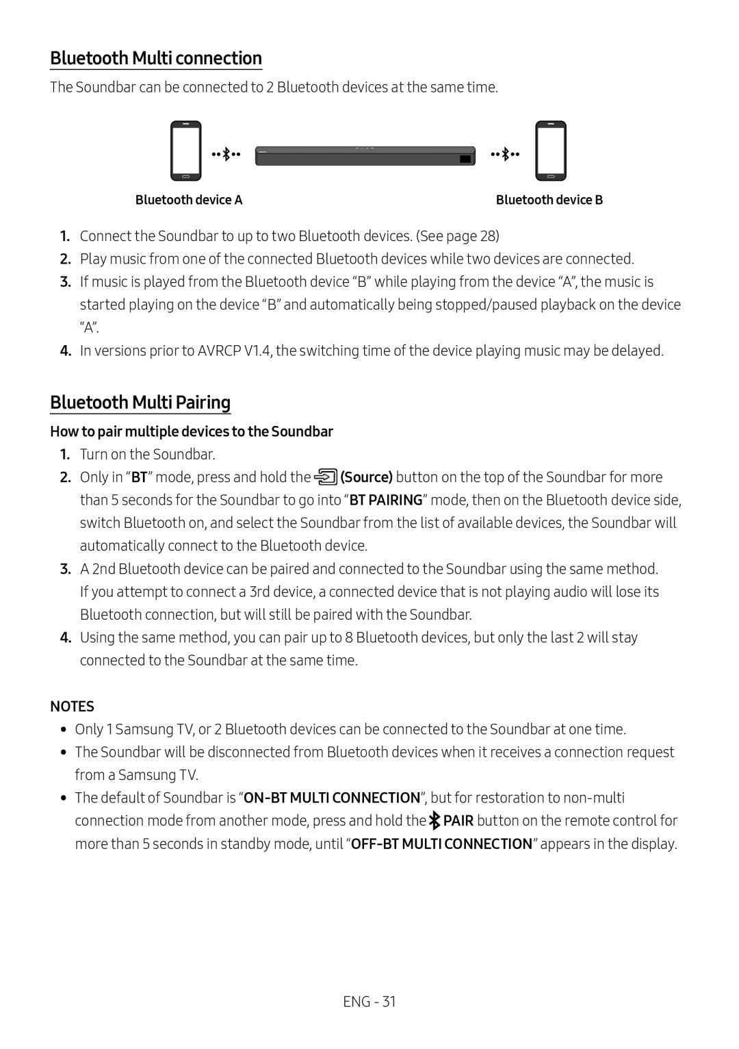 Bluetooth Multi connection Standard HW-B53C