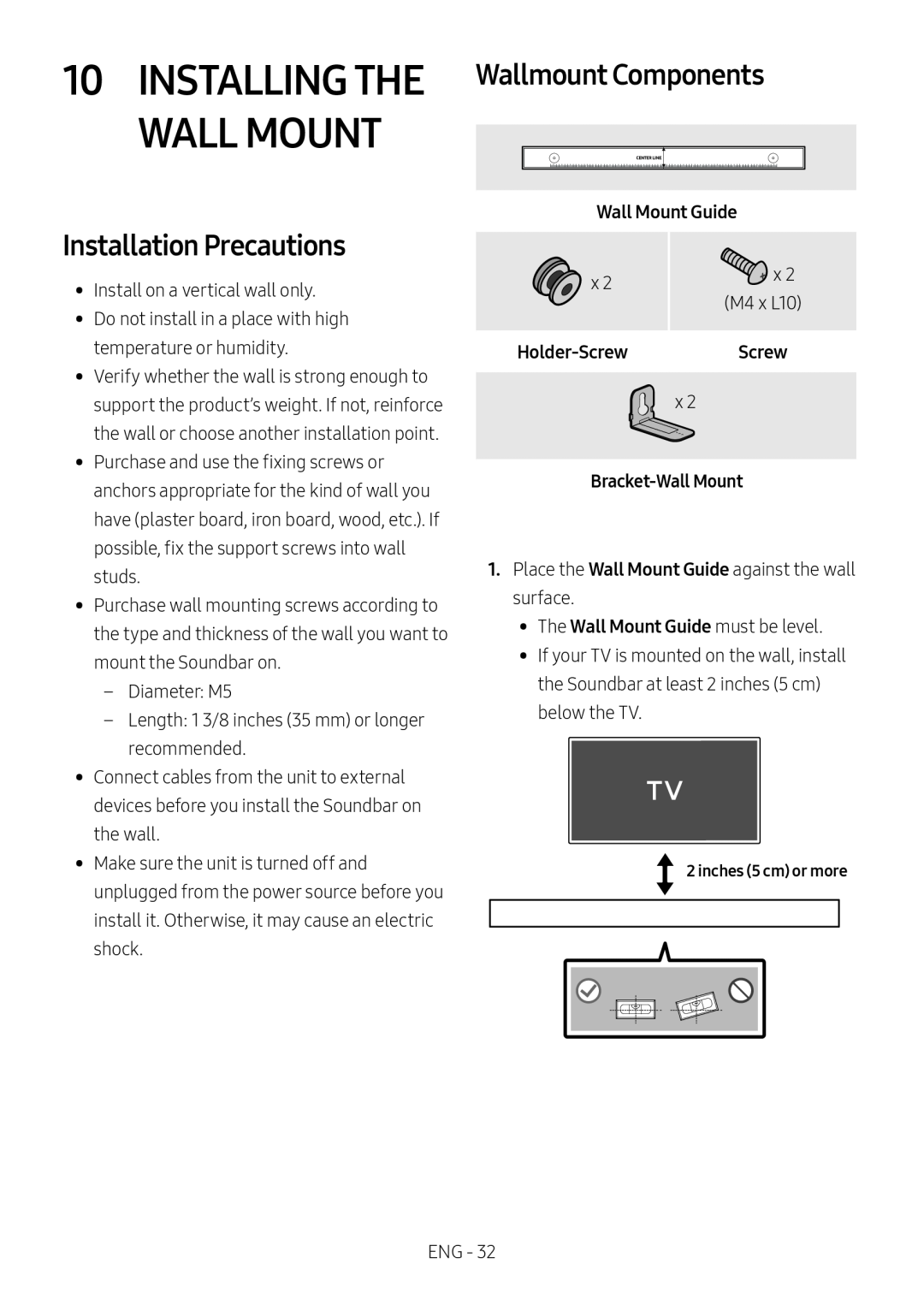 WALL MOUNT Standard HW-B53C