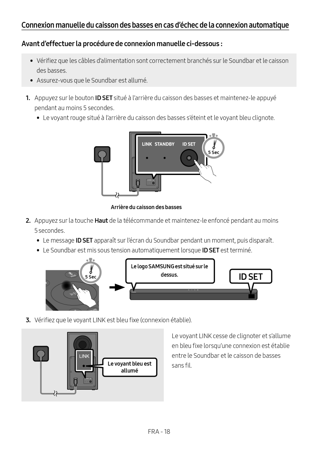 Avant d’effectuer la procédure de connexion manuelle ci-dessous : Standard HW-B53C