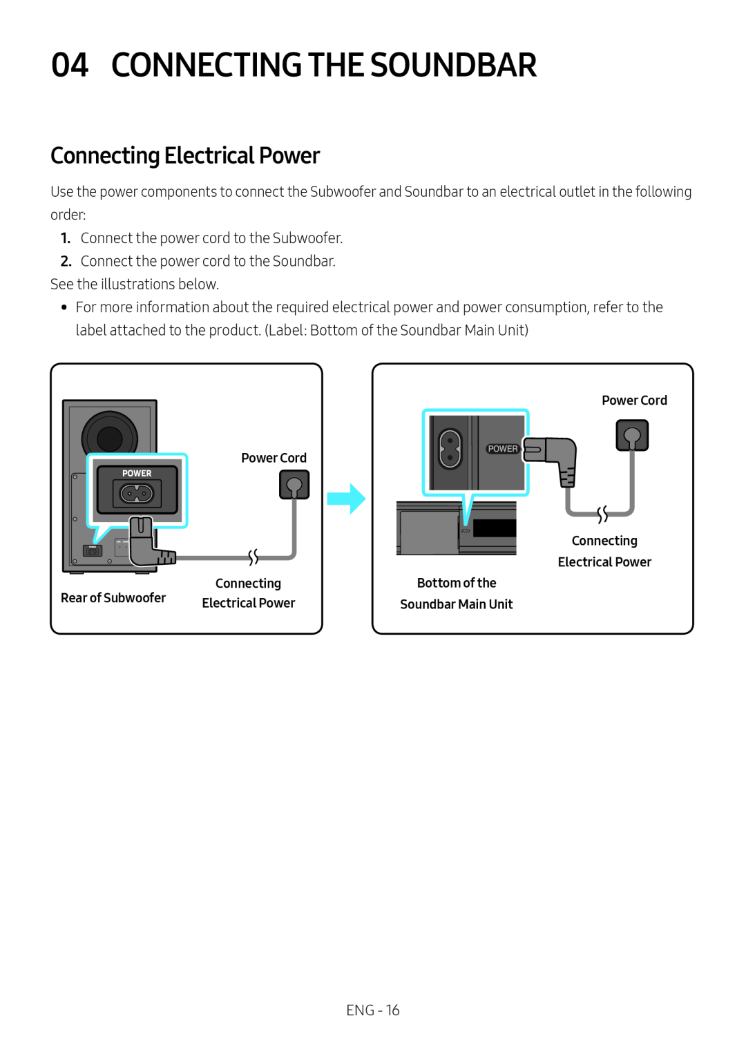 04 CONNECTING THE SOUNDBAR Standard HW-B450