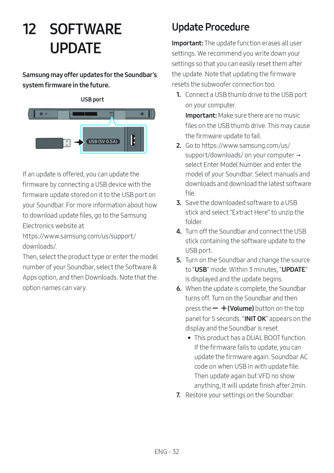 Update Procedure Standard HW-B450