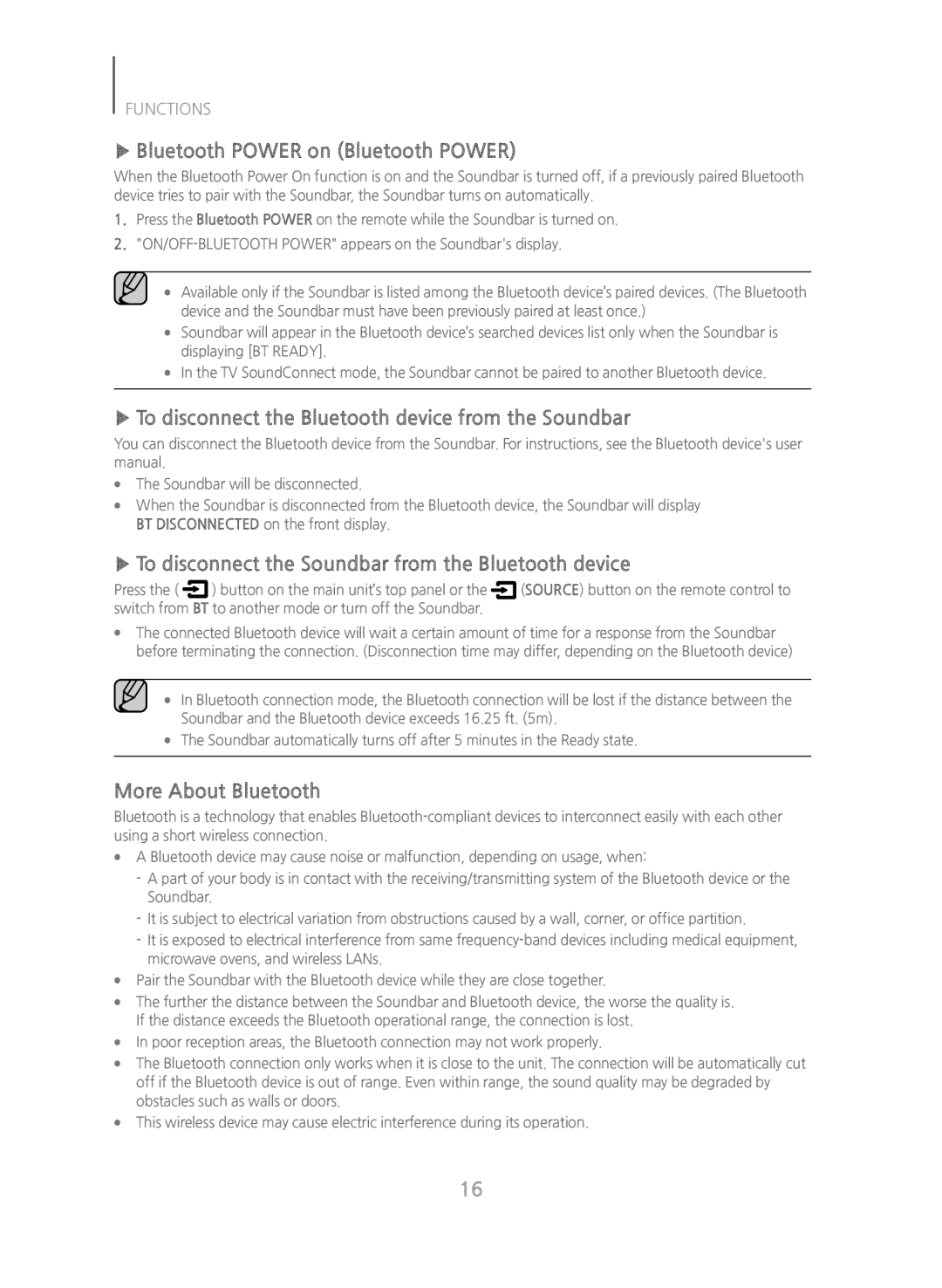 More About Bluetooth Standard HW-JM35