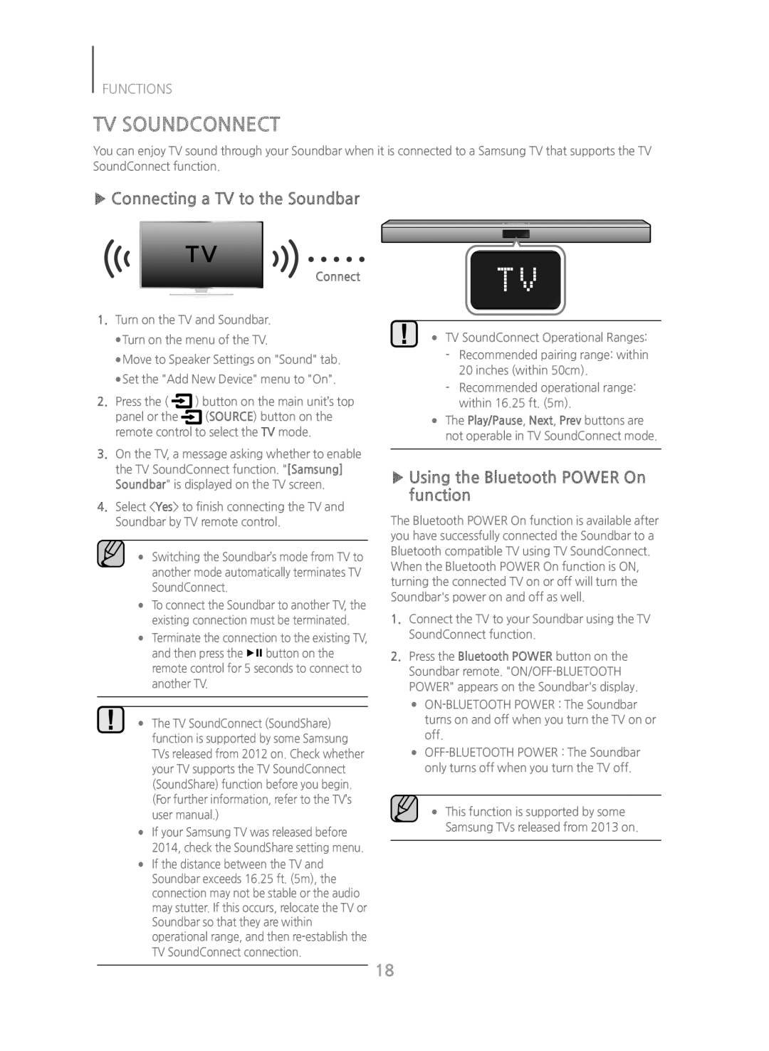 ▶▶Using the Bluetooth POWER On function Standard HW-JM35