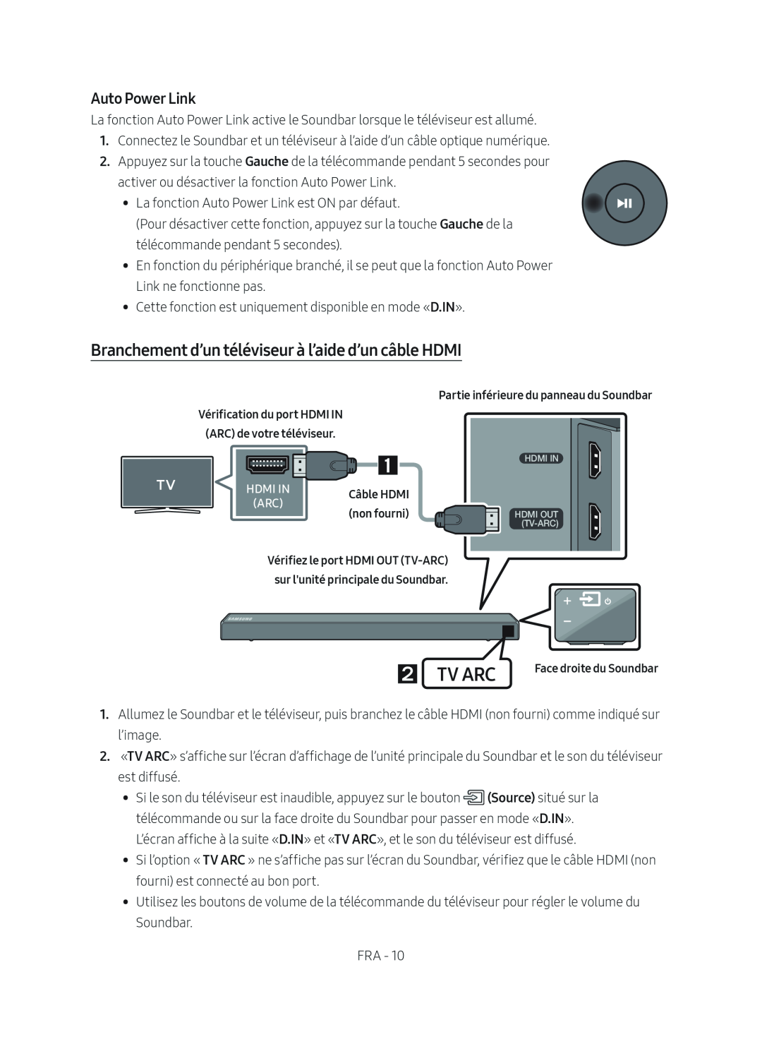 Branchement d’un téléviseur à l’aide d’un câble HDMI