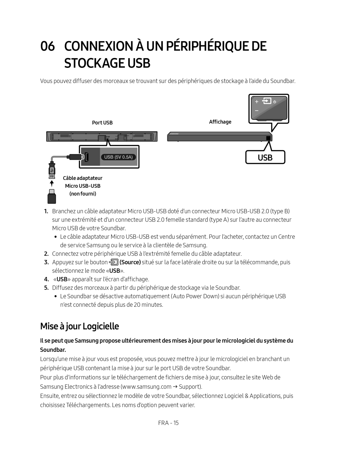 Mise à jour Logicielle Standard HW-R650