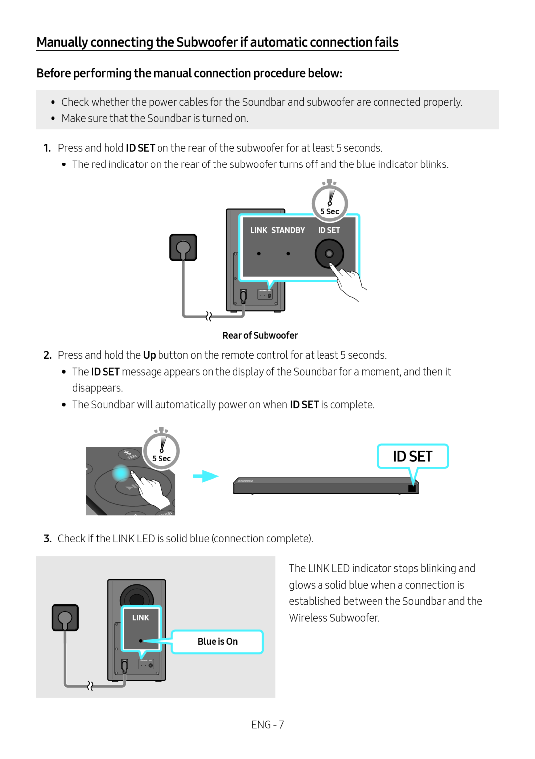 Before performing the manual connection procedure below: Standard HW-R60C