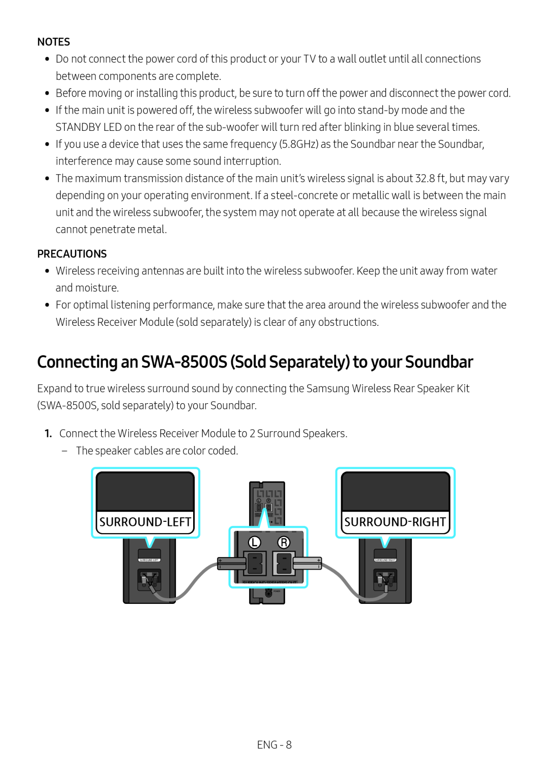 NOTES Standard HW-R60C