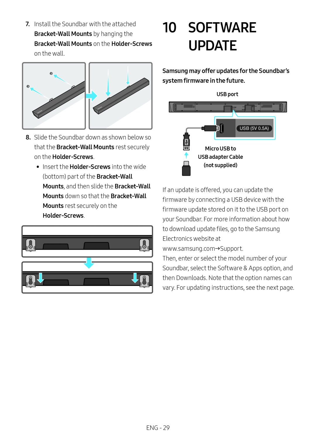 Bracket-Wall Standard HW-R60C