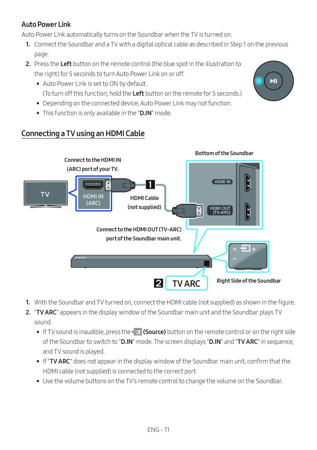 Connecting a TV using an HDMI Cable Standard HW-R550