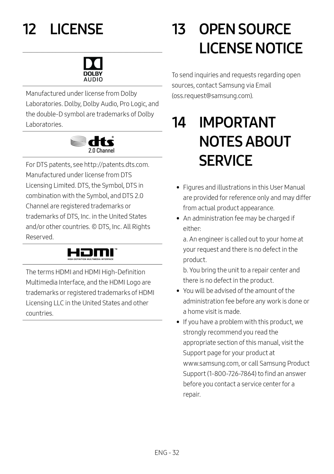 12 LICENSE Standard HW-R550