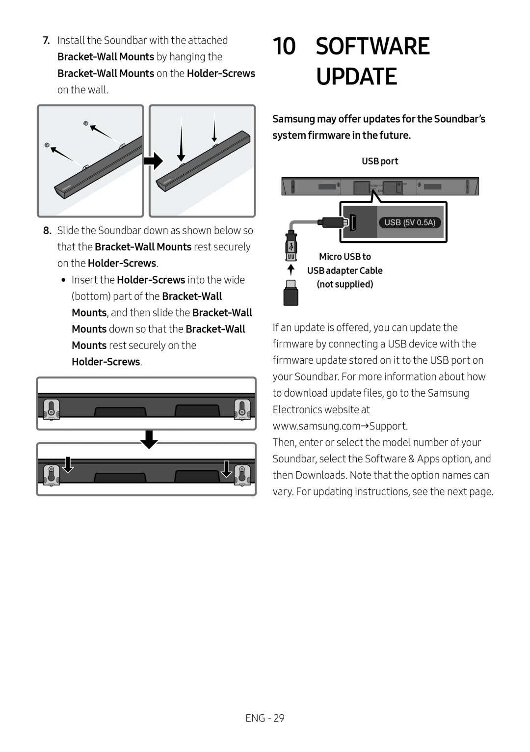 Bracket-Wall Standard HW-R550