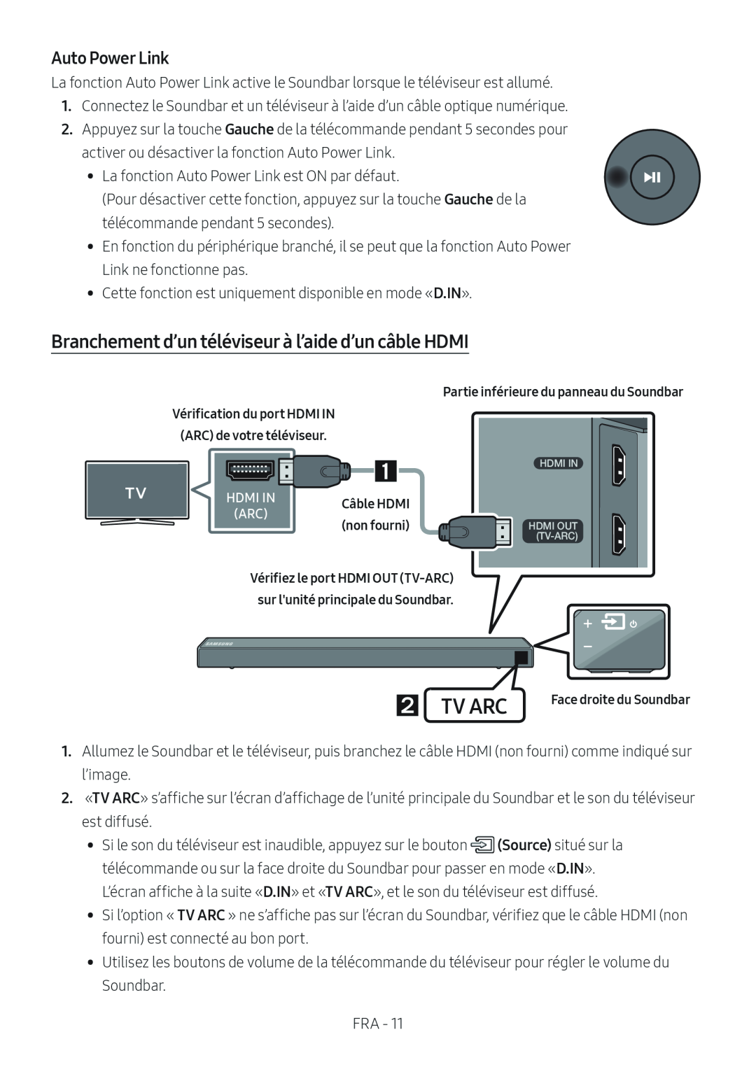 Branchement d’un téléviseur à l’aide d’un câble HDMI Standard HW-R550