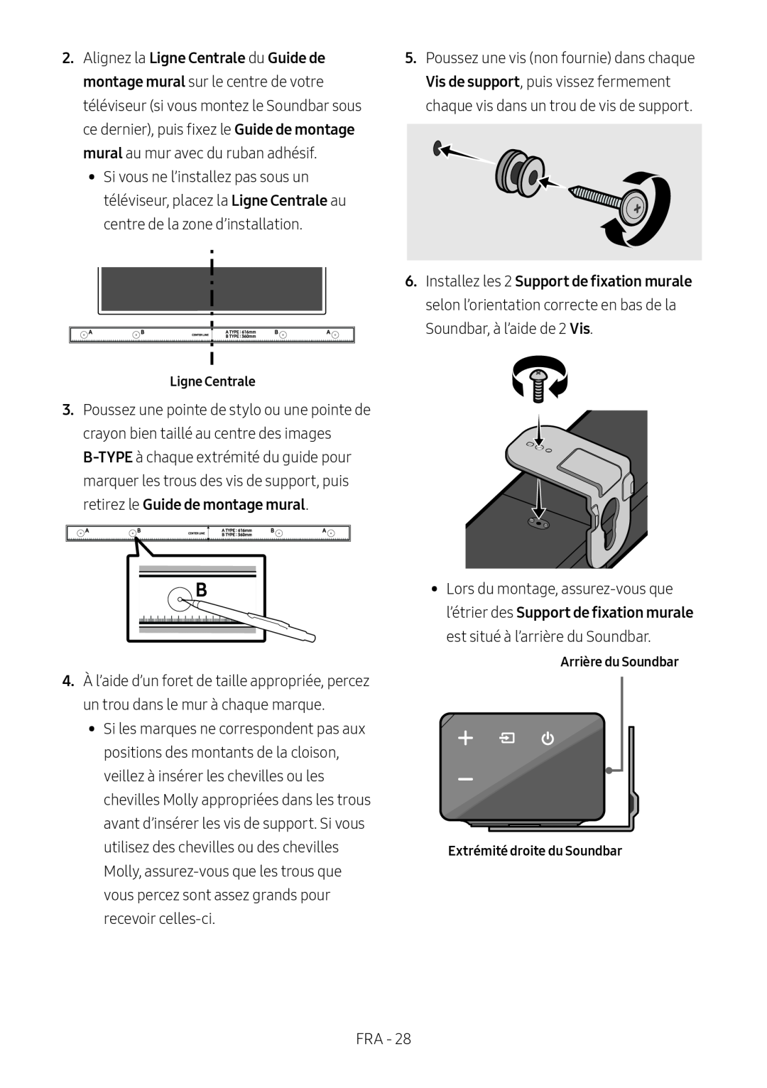 Guide de montage mural Standard HW-R550