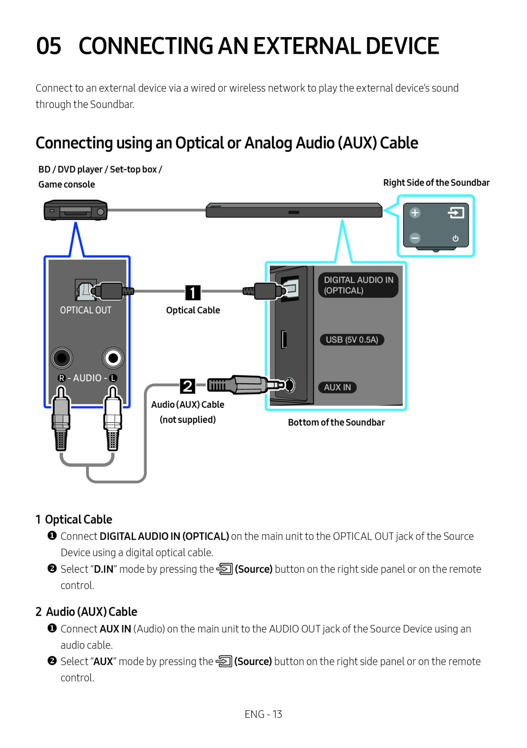 2Audio (AUX) Cable Standard HW-R450