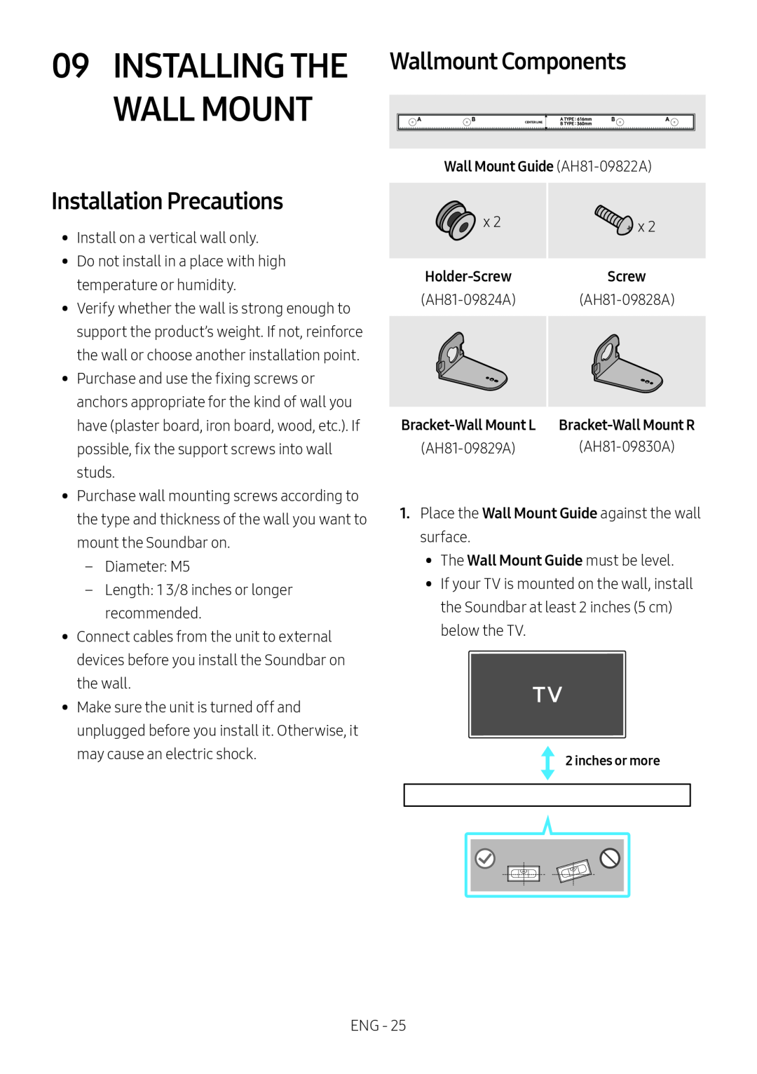 Wallmount Components Standard HW-R450