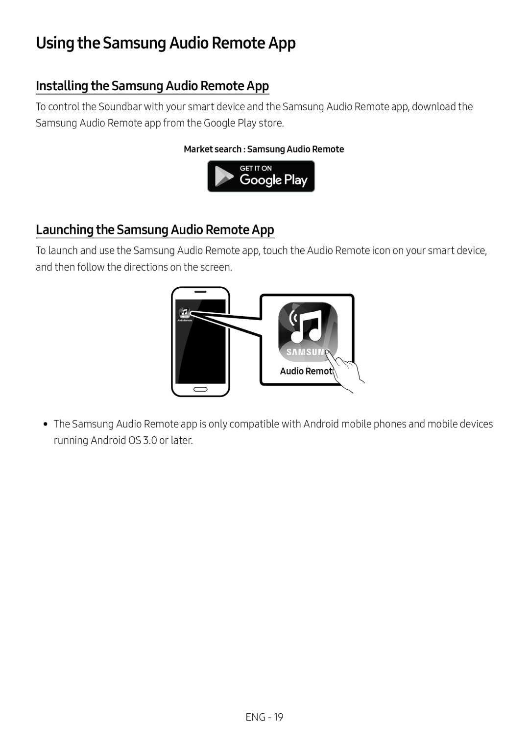 Installing the Samsung Audio Remote App Standard HW-R450