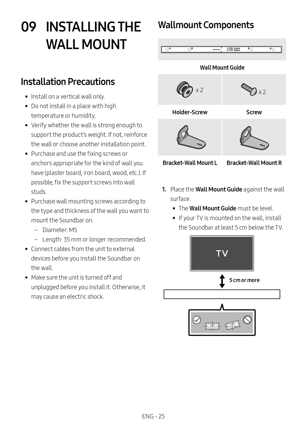 09INSTALLING THE WALL MOUNT Standard HW-R450