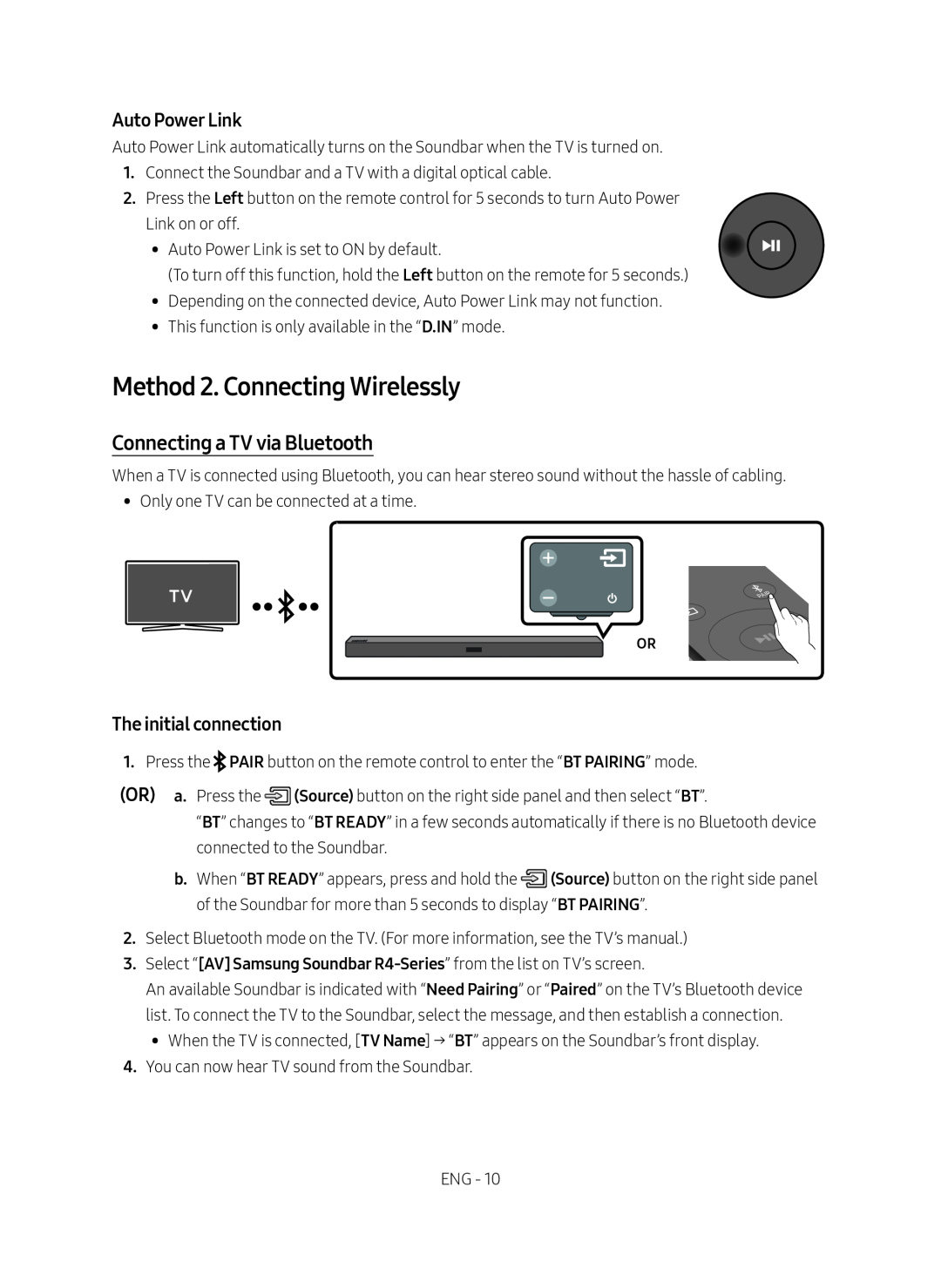 Method 2. Connecting Wirelessly Standard HW-R450