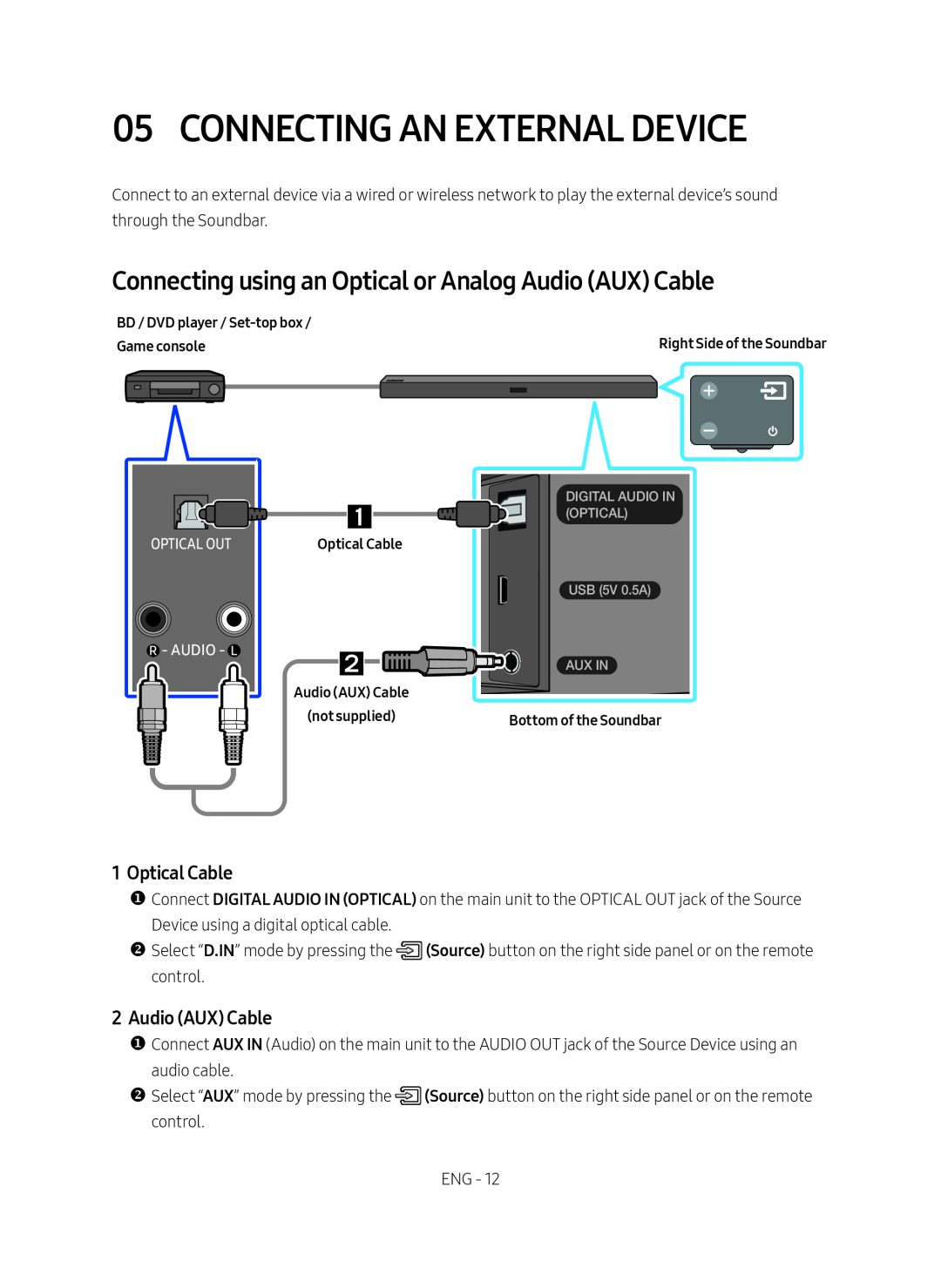 2Audio (AUX) Cable Standard HW-R40M