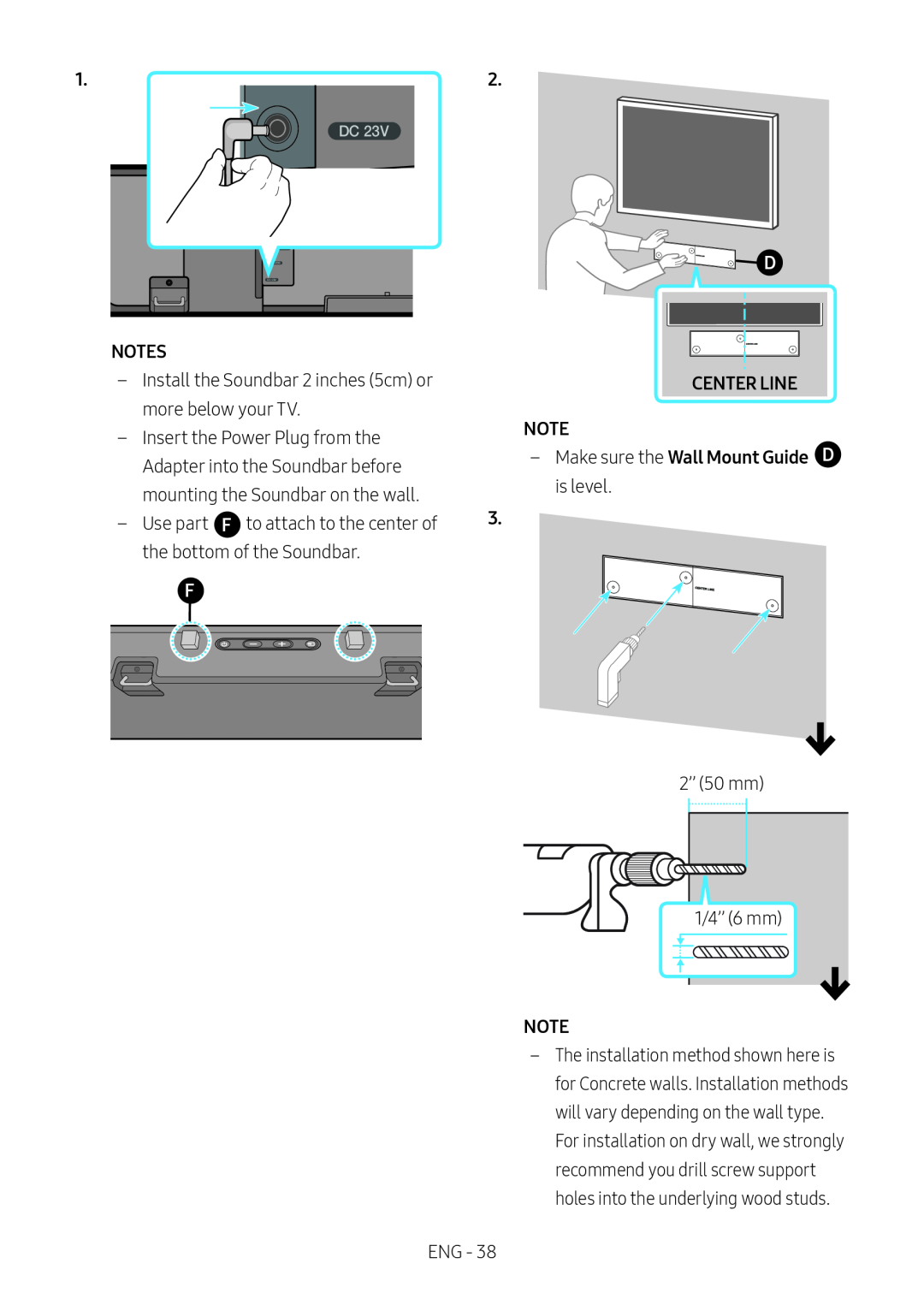 Wall Mount Guide Standard HW-NW700