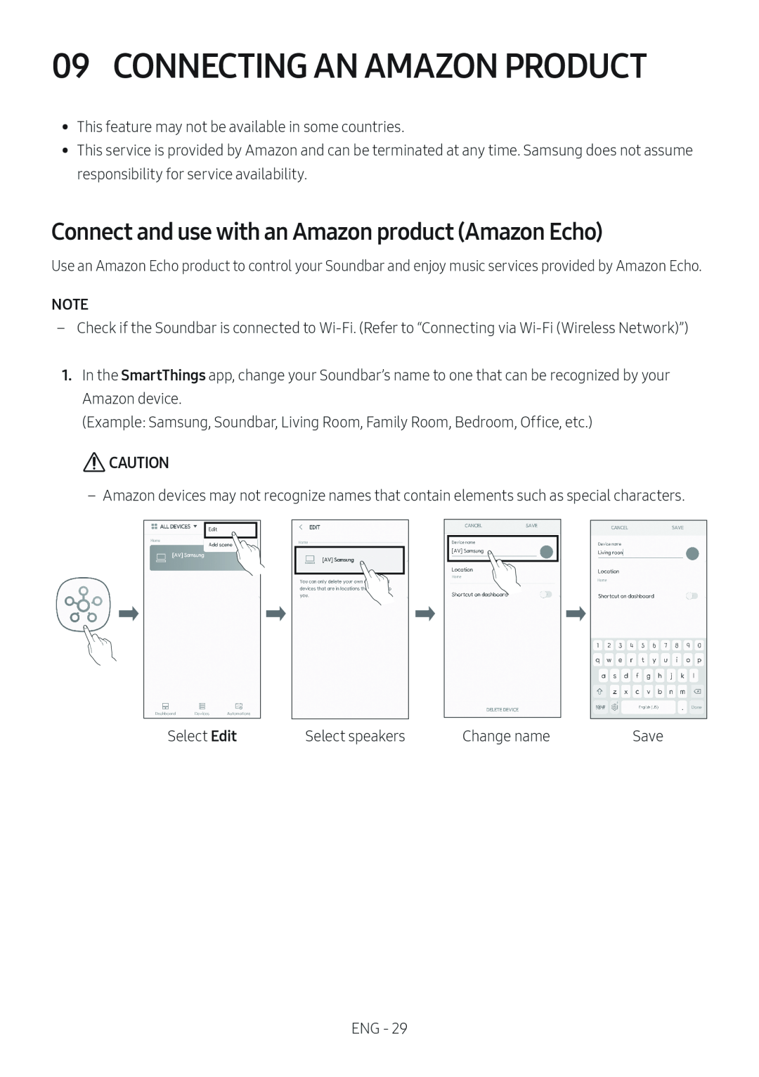 Connect and use with an Amazon product (Amazon Echo) 09 CONNECTING AN AMAZON PRODUCT