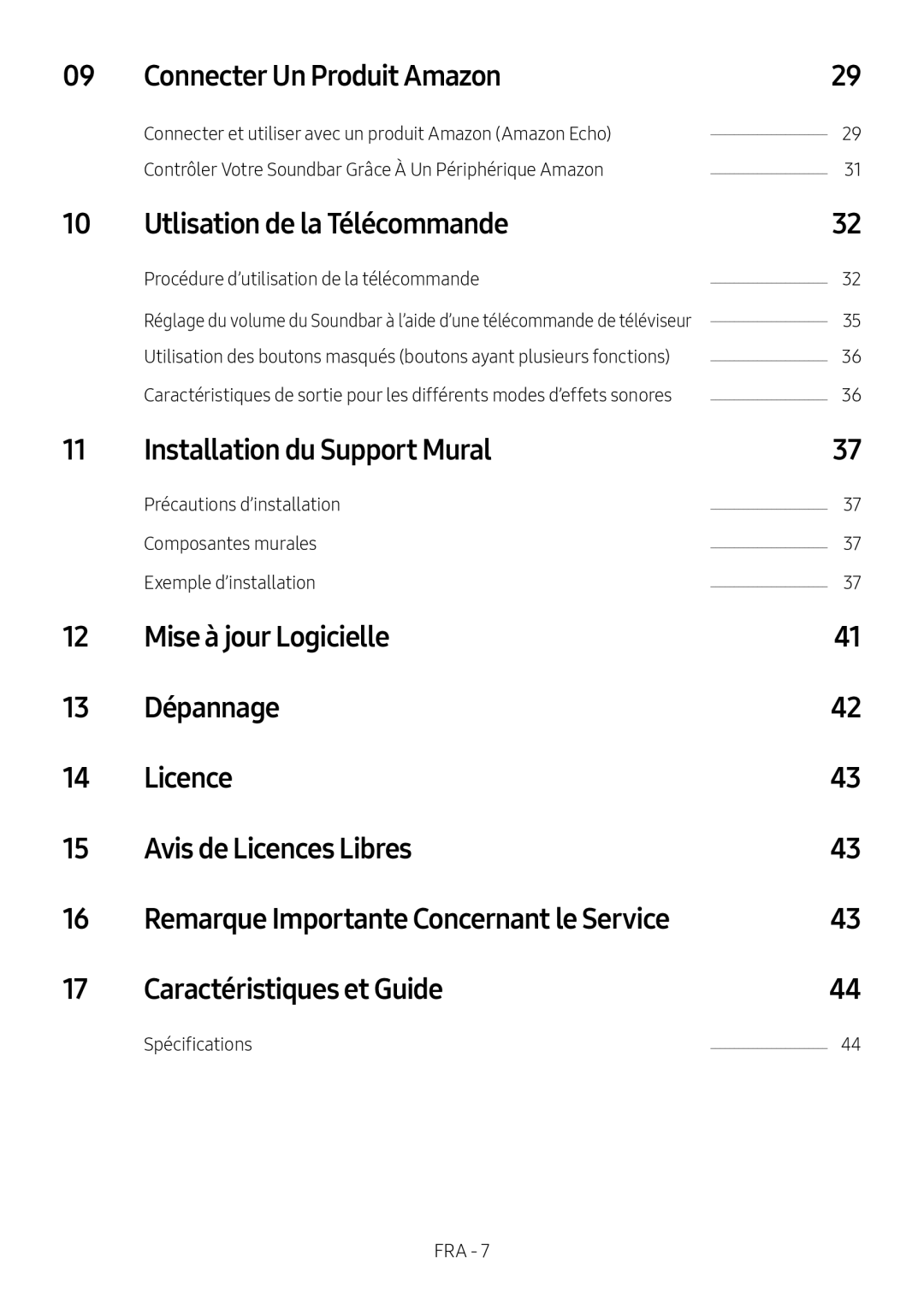 Avis de Licences Libres Standard HW-NW700