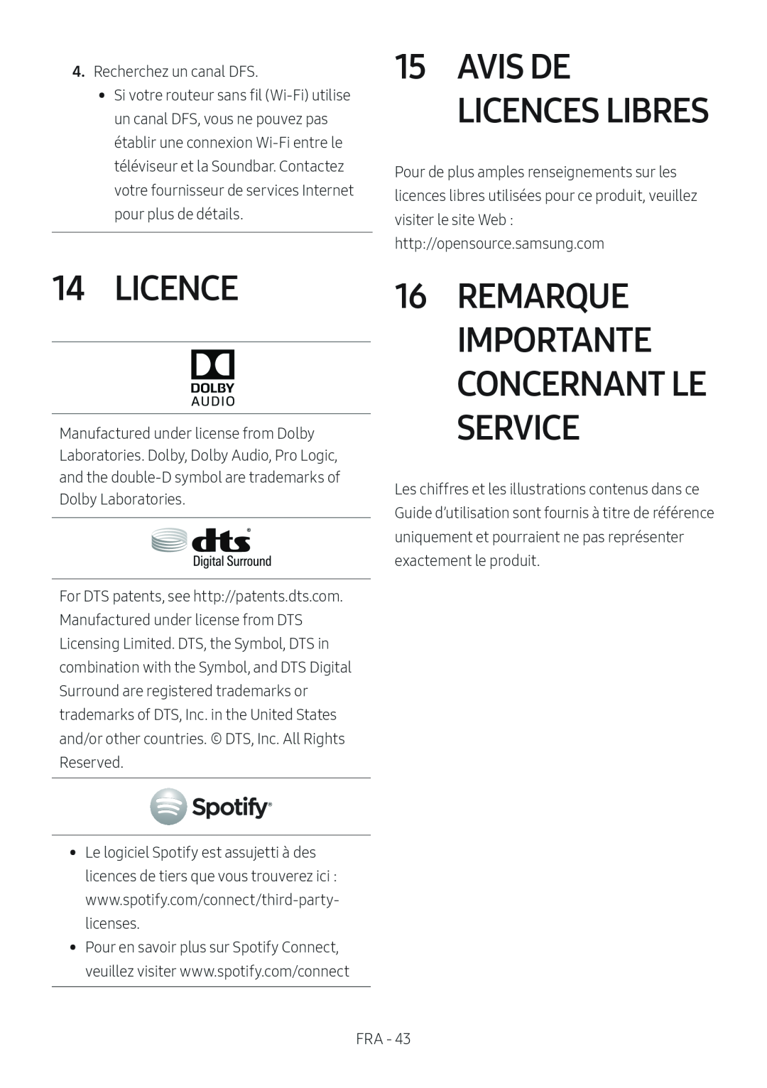 16REMARQUE IMPORTANTE CONCERNANT LE SERVICE Standard HW-NW700