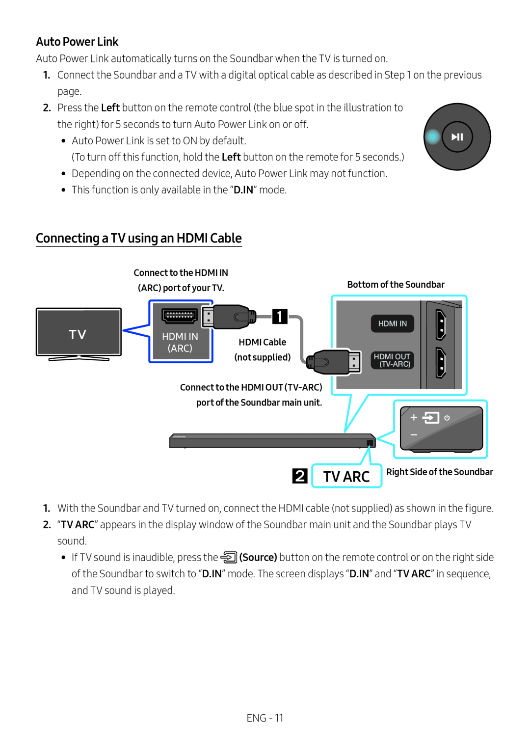 Connecting a TV using an HDMI Cable Standard HW-N650