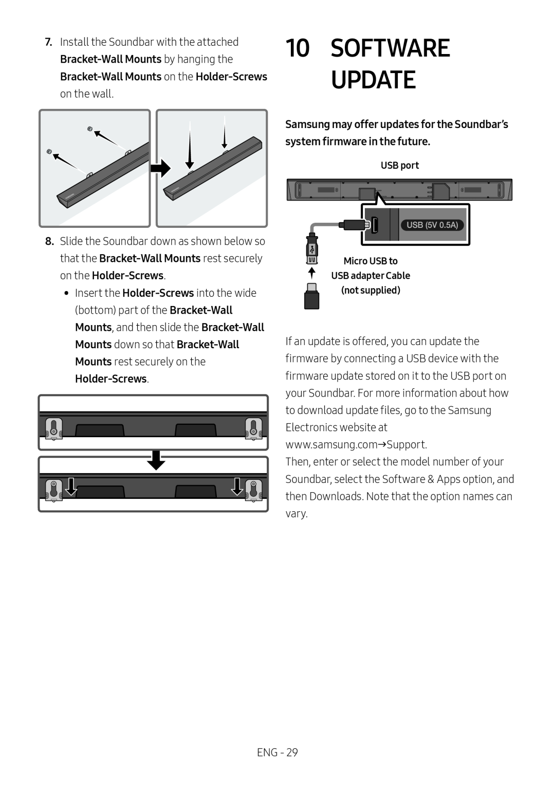 Bracket-Wall Standard HW-N650