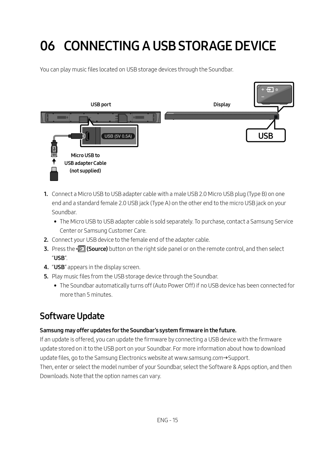 06 CONNECTING A USB STORAGE DEVICE Standard HW-N650