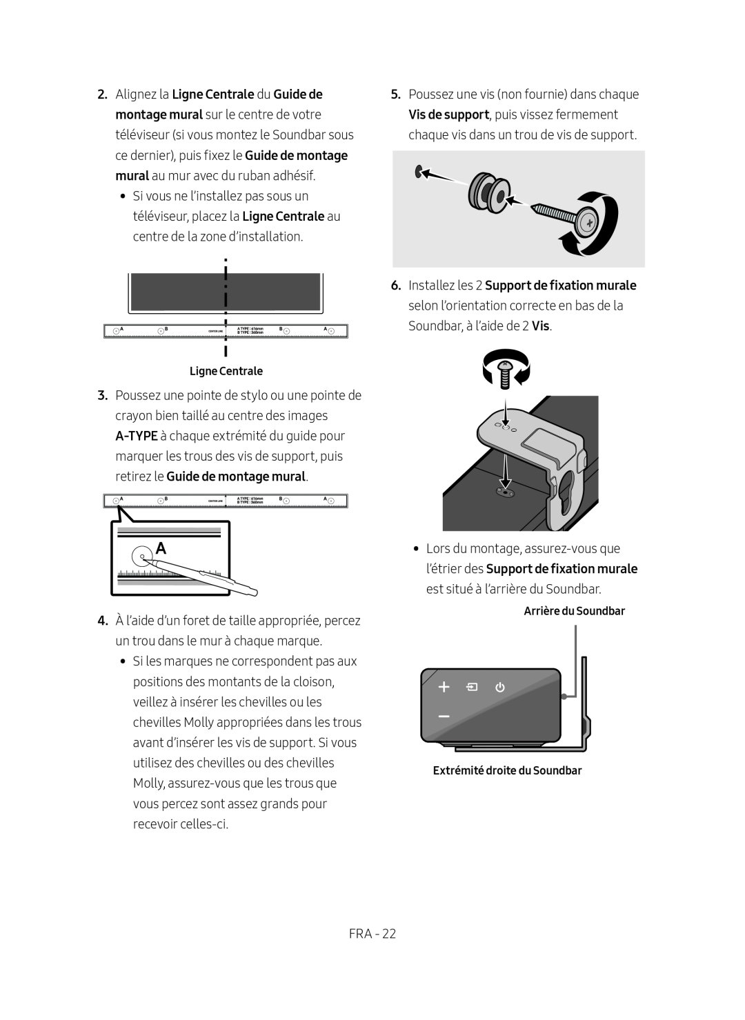 Guide de montage mural Standard HW-N650