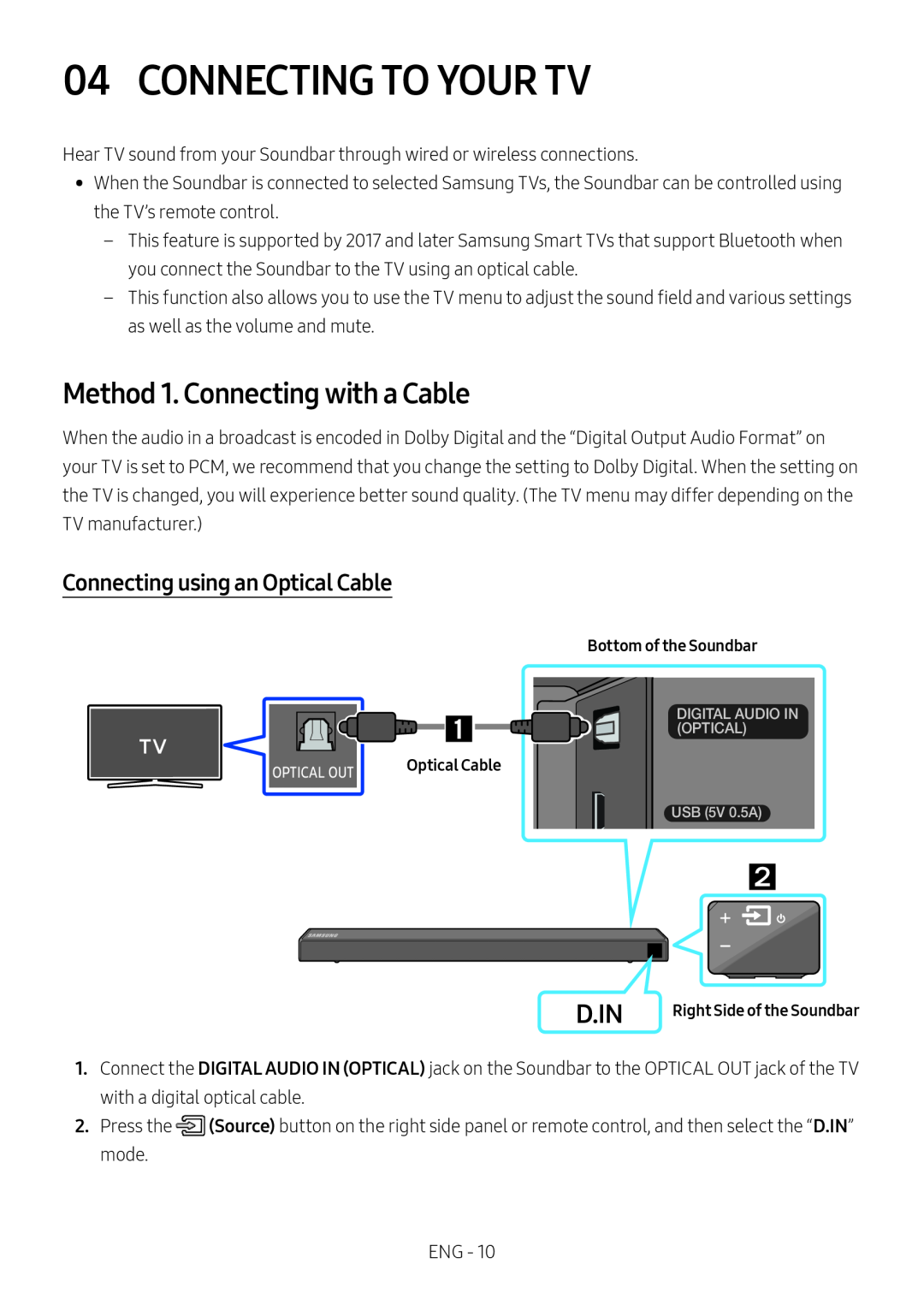 04 CONNECTING TO YOUR TV Standard HW-N450