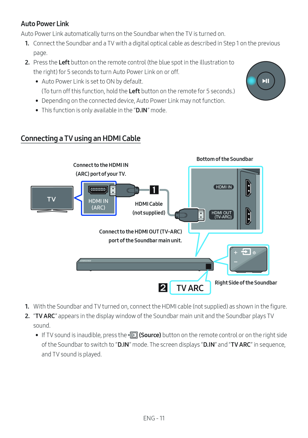 Connecting a TV using an HDMI Cable Standard HW-N450