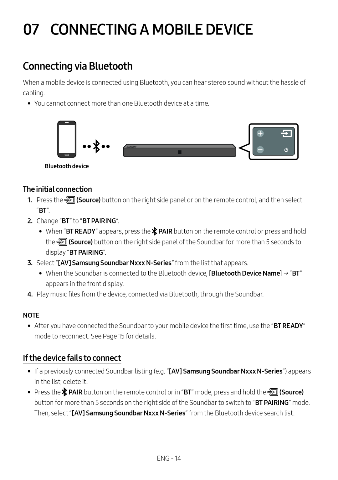 If the device fails to connect Connecting via Bluetooth