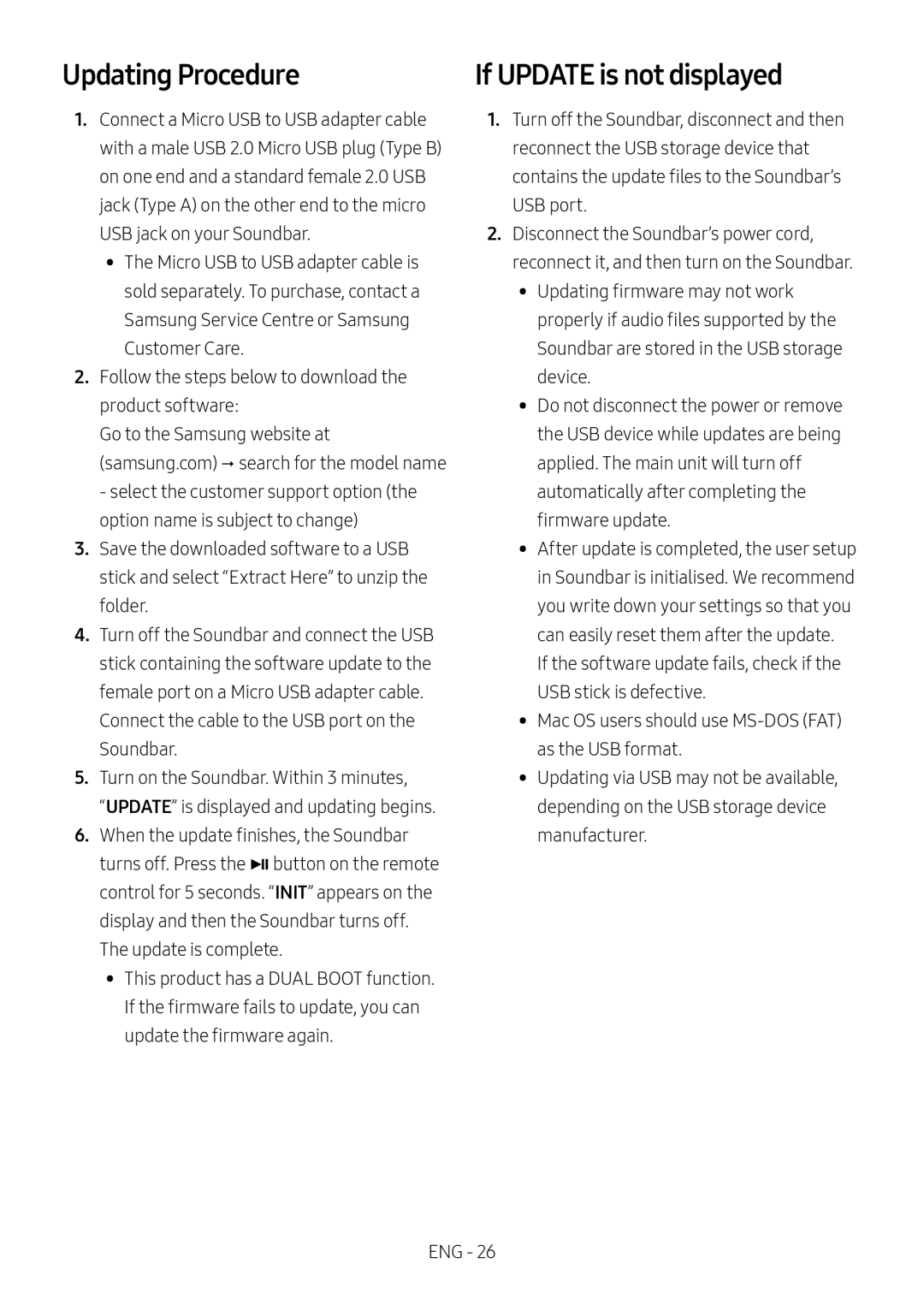 Updating Procedure Standard HW-N400