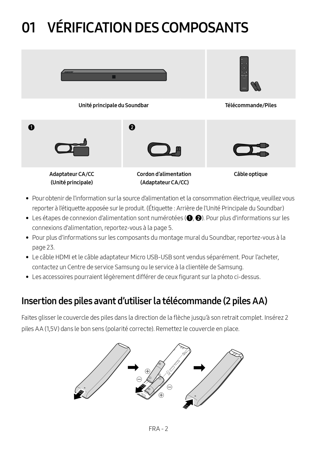 01 VÉRIFICATION DES COMPOSANTS Standard HW-N400