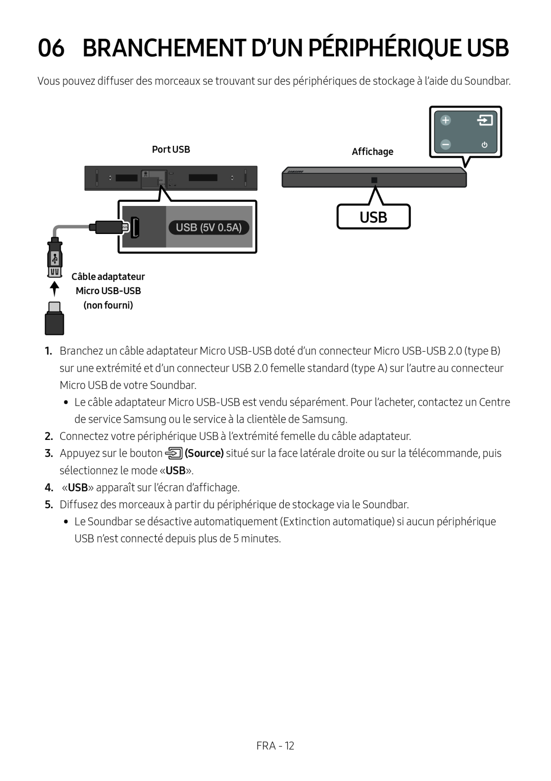 06 BRANCHEMENT D’UN PÉRIPHÉRIQUE USB Standard HW-N400