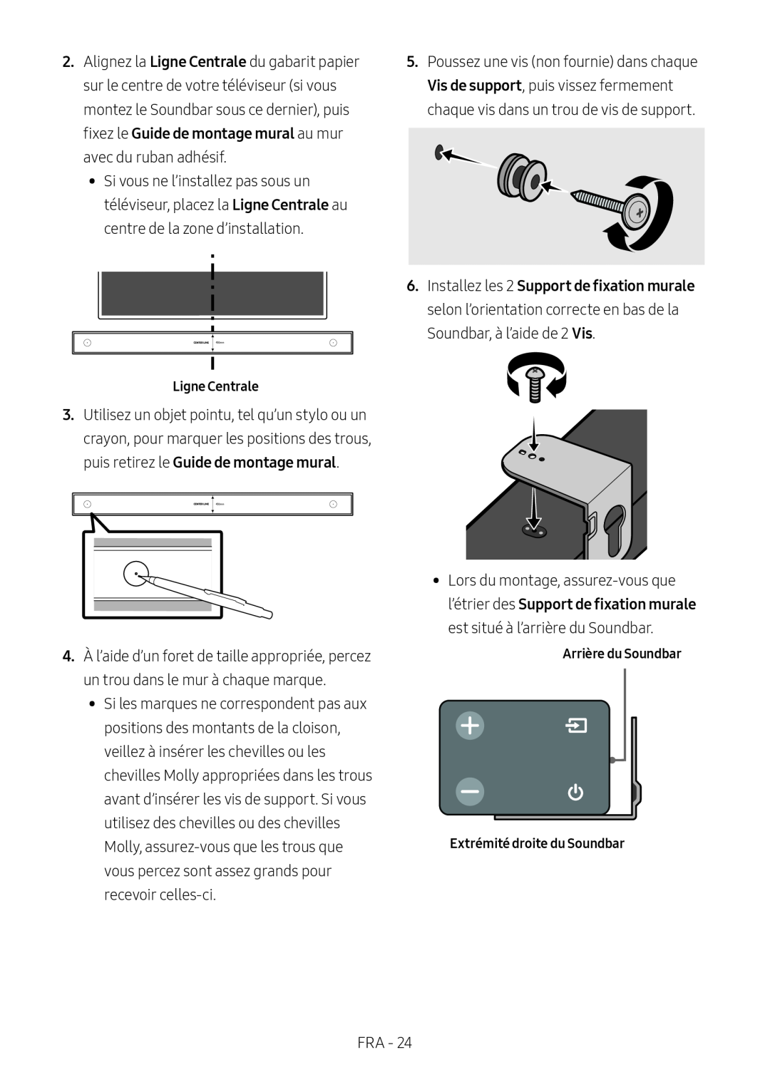 Guide de montage mural Standard HW-N400