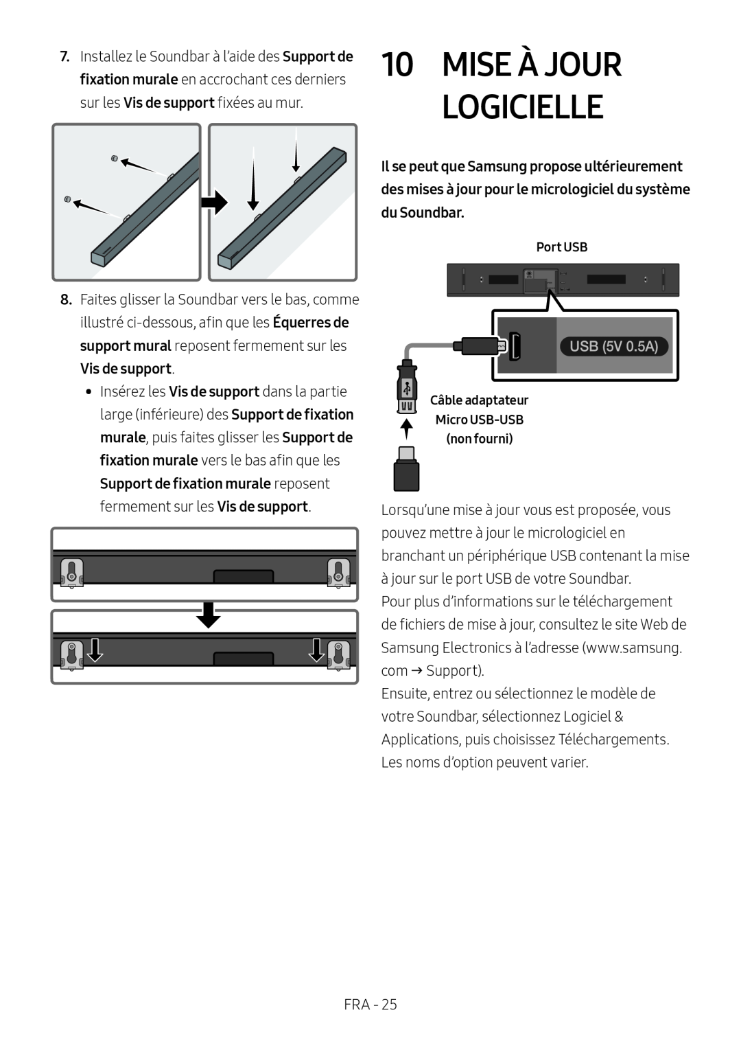 10MISE À JOUR LOGICIELLE Standard HW-N400