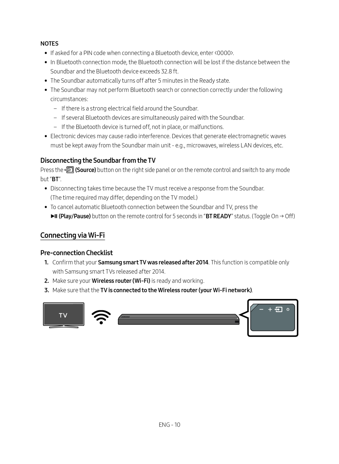 Connecting via Wi-Fi Standard HW-MS750