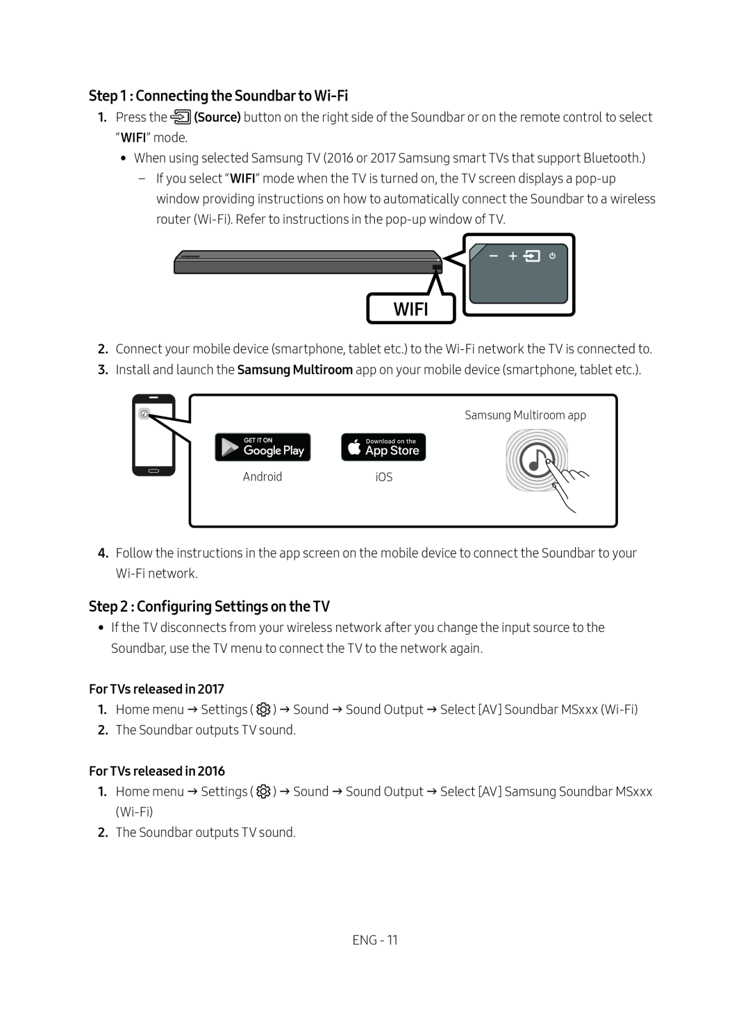 Step 2 : Configuring Settings on the TV Standard HW-MS750