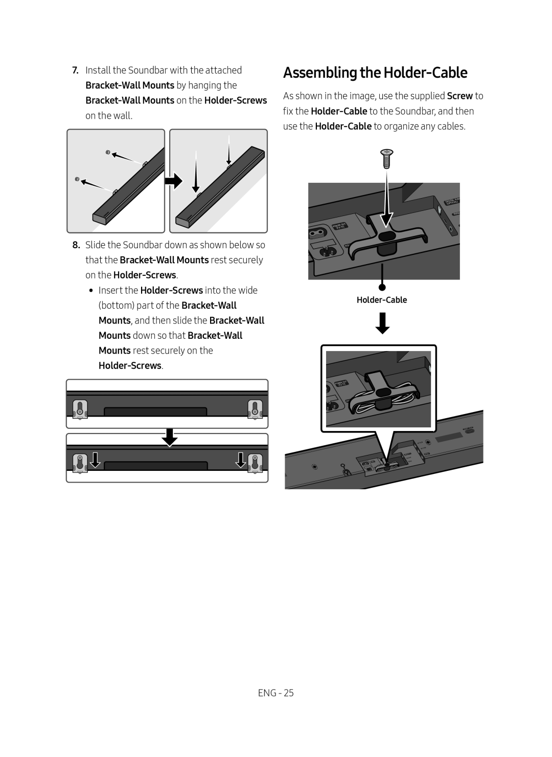 Assembling the Holder-Cable Standard HW-MS750