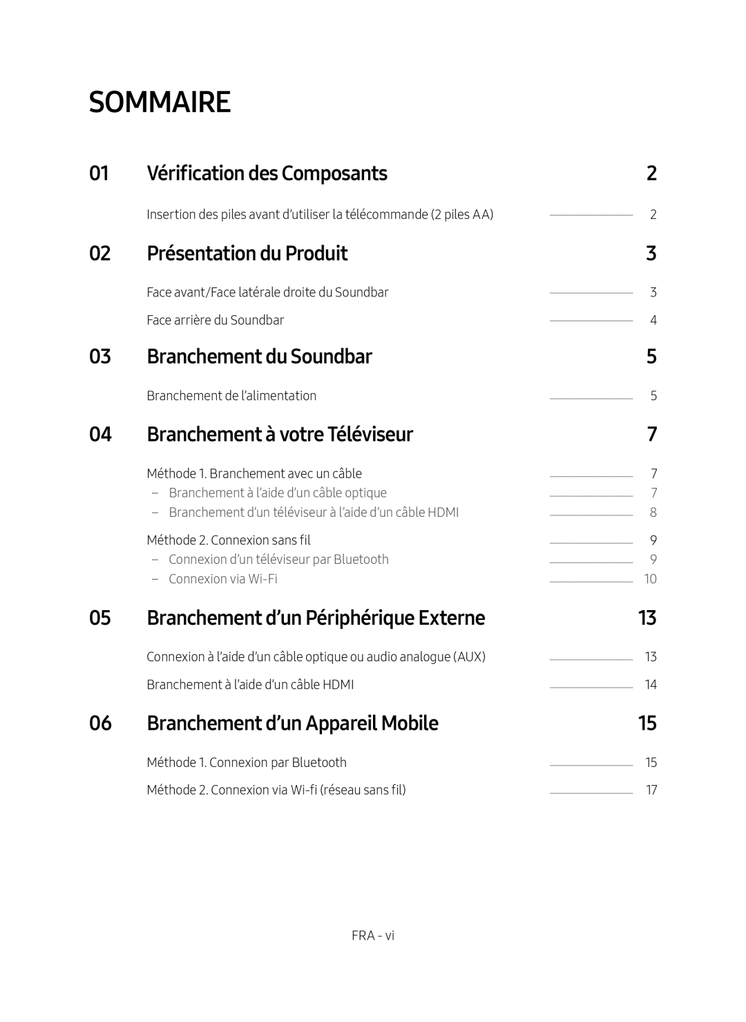 Vérification des Composants Standard HW-MS750