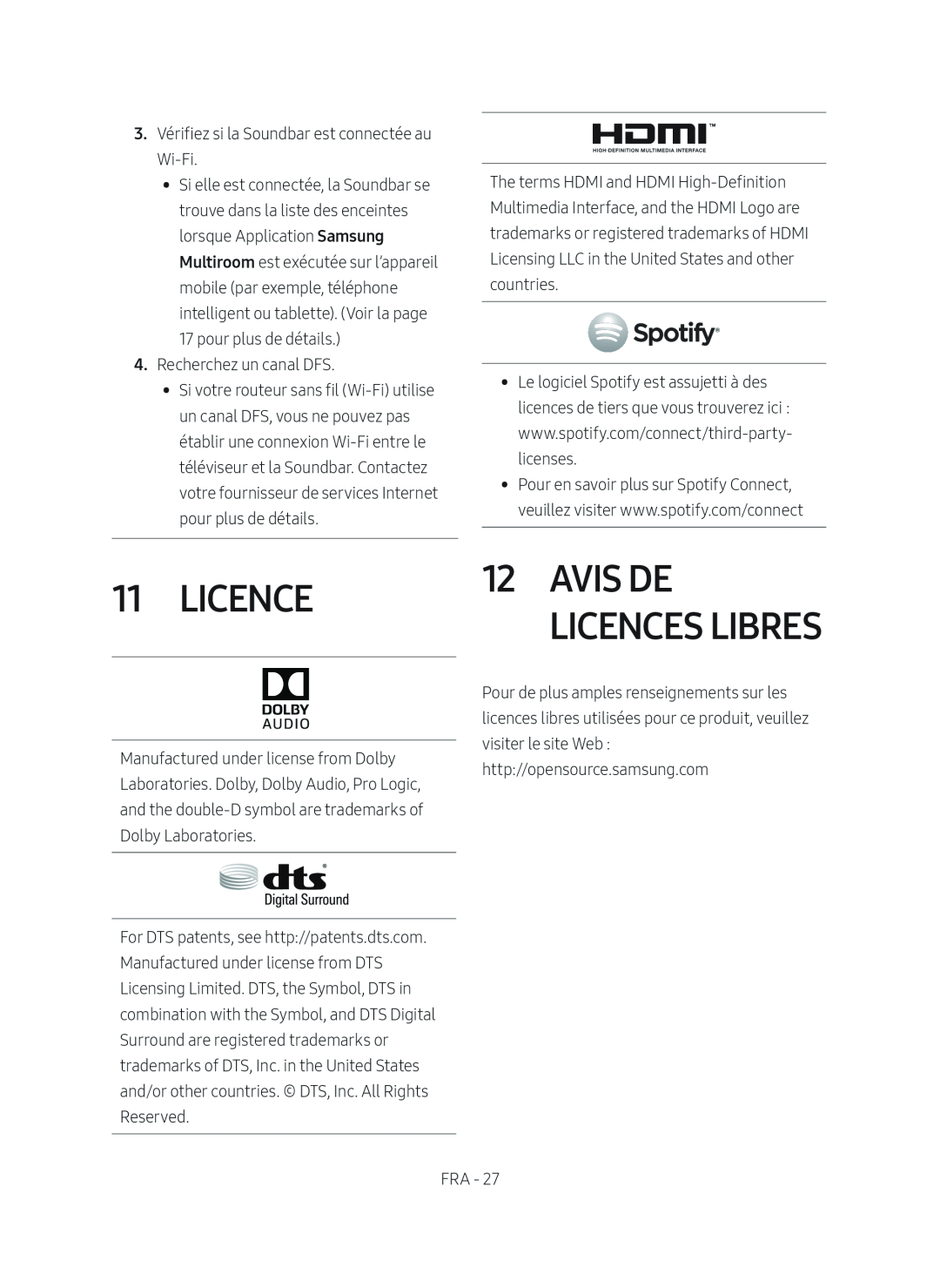 11 LICENCE Standard HW-MS750