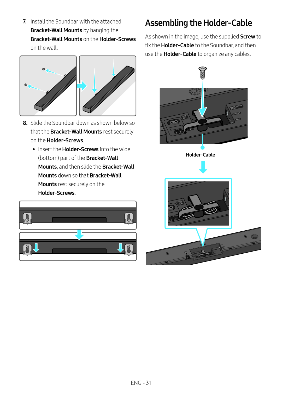 Assembling the Holder-Cable Standard HW-MS650