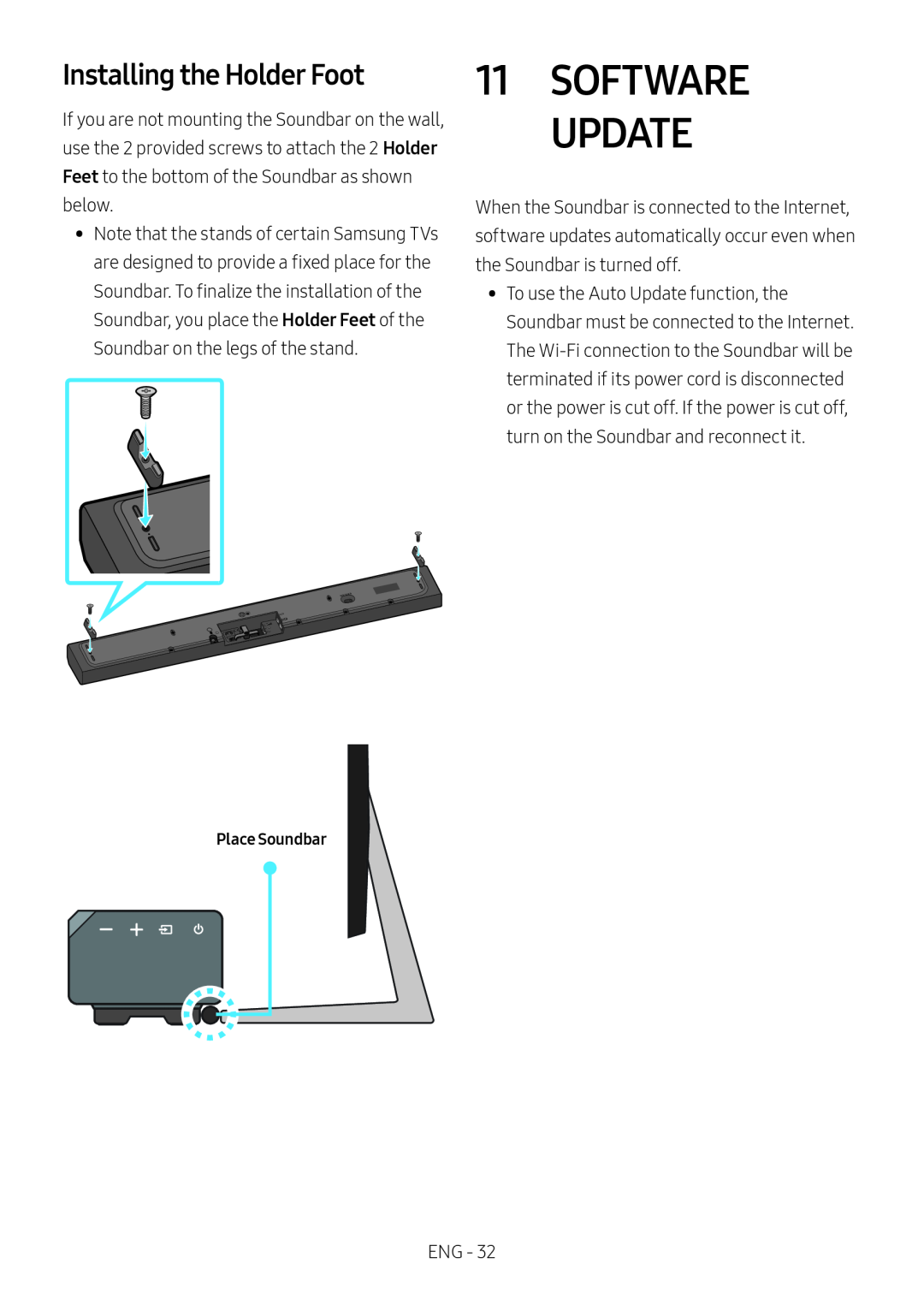 Installing the Holder Foot Standard HW-MS650