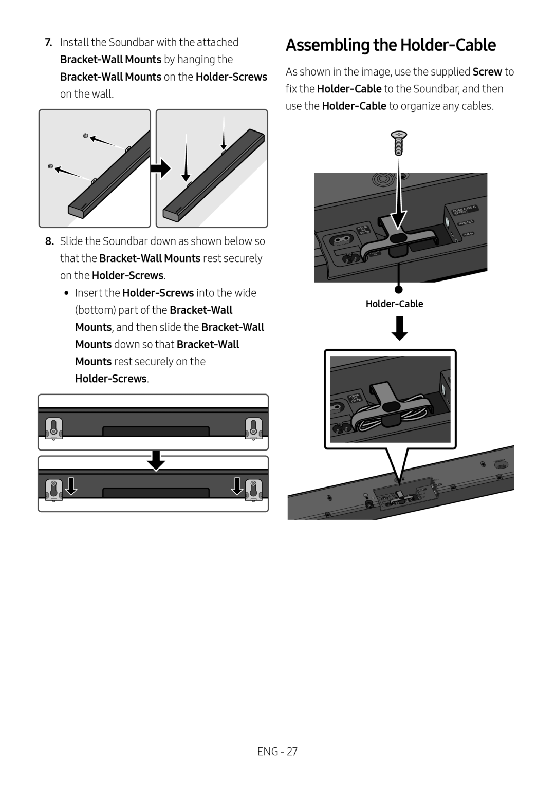 Assembling the Holder-Cable Standard HW-MS650