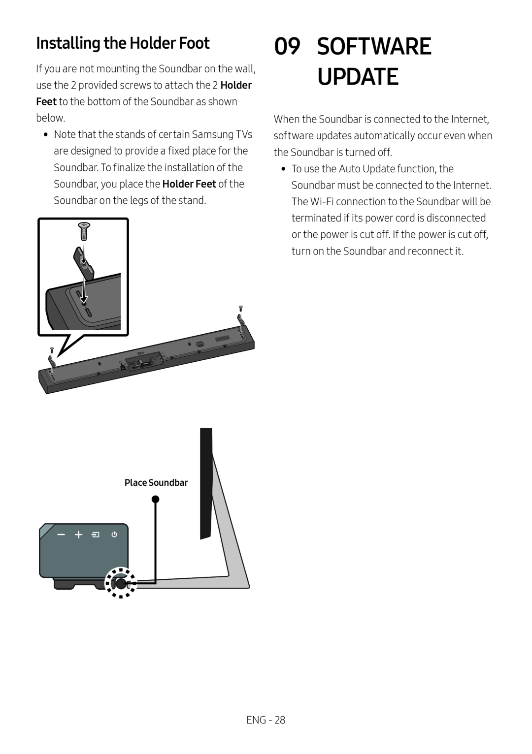 Installing the Holder Foot Standard HW-MS650