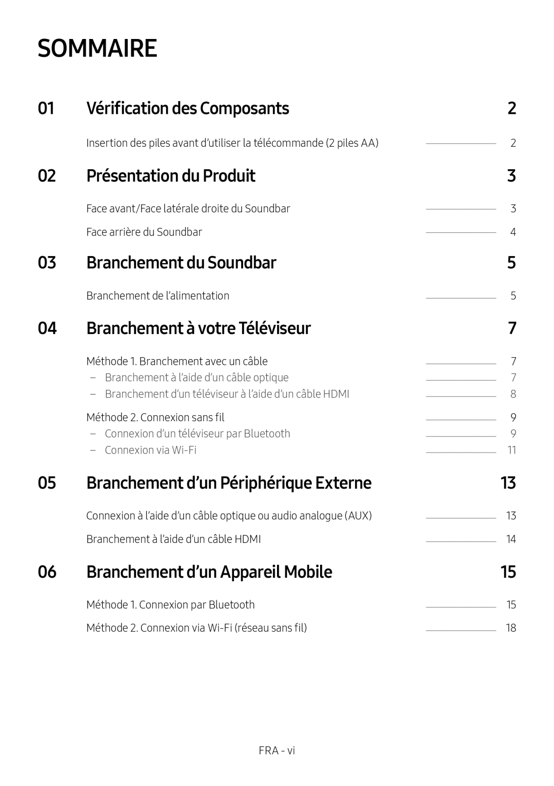 SOMMAIRE Standard HW-MS650